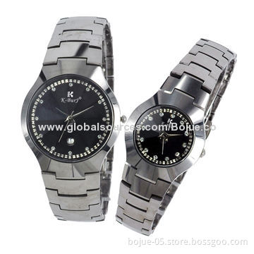 Stainless steel watch for couple, low cost from China